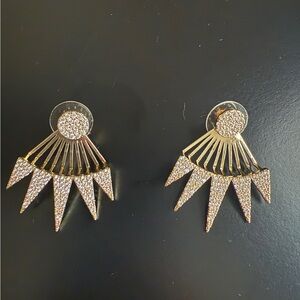 Gold and Crystal Earrings